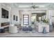 Open living space showcasing a fireplace and views to the kitchen and entry at 1710 W Glacier Way, Chandler, AZ 85248