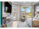 Main bedroom features fireplace, large windows and backyard access at 1710 W Glacier Way, Chandler, AZ 85248