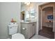 Guest bathroom with granite countertop and toilet at 25921 W Kimberly Way, Buckeye, AZ 85396