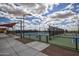 Well-lit outdoor pickleball courts at 25921 W Kimberly Way, Buckeye, AZ 85396