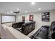 Home theater with projector, screen and comfy seating at 6542 E Ludlow Dr, Scottsdale, AZ 85254