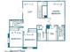 Second floor plan showing bedrooms, loft and laundry area at 832 E Stottler Dr, Gilbert, AZ 85296