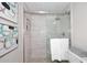 Modern shower with glass enclosure and updated tile at 9711 E Mountain View Rd # 1545, Scottsdale, AZ 85258