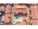 Aerial view of complex pool, spa, and patio at 10610 S 48Th St # 2089, Phoenix, AZ 85044