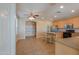 Kitchen with light wood cabinets and an island at 11405 E Rafael Ave, Mesa, AZ 85212