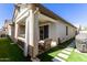 Backyard view showing patio, landscaping, and grill at 1329 N Balboa --, Mesa, AZ 85205
