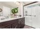 Bathroom with double vanity and glass enclosed shower at 1329 N Balboa --, Mesa, AZ 85205