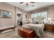 Main bedroom with ensuite bathroom access and window seating at 1410 E Palm Beach Dr, Chandler, AZ 85249