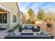 Relaxing backyard with fire pit and lounge chairs at 21062 E Via Del Sol --, Queen Creek, AZ 85142