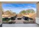 Backyard oasis with fire pit and seating area at 21062 E Via Del Sol --, Queen Creek, AZ 85142