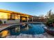 Inviting pool with a large patio and water features at 3222 S 186Th Ln, Goodyear, AZ 85338