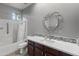 Updated bathroom with modern vanity and walk-in shower at 4202 E Broadway Rd # 52, Mesa, AZ 85206