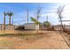 Backyard with a shed and some trees at 633 W 1St St, Mesa, AZ 85201