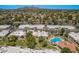 Aerial view of community, showing complex layout and pool at 7153 N Via De Paesia --, Scottsdale, AZ 85258