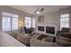 Cozy living room features a fireplace and ample natural light at 7278 W Via Montoya Dr, Glendale, AZ 85310