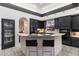 Modern kitchen with dark cabinetry at 7631 N 20Th St, Phoenix, AZ 85020