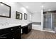 An impressive bathroom features tiled floors, tiled shower, and a soaker tub at 9839 E Theia Dr, Mesa, AZ 85212
