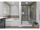 Spa-like bathroom with soaking tub and walk-in shower at 9839 E Theia Dr, Mesa, AZ 85212