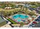Resort-style pool with lounge chairs and a area at 9839 E Theia Dr, Mesa, AZ 85212