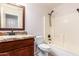 Bathroom with granite countertop and shower/tub combo at 14033 W Two Guns Trl, Surprise, AZ 85374