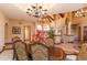 Formal dining room with a chandelier and high ceilings at 15225 N Bluejay Pl, Fountain Hills, AZ 85268