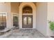 Elegant entryway with double doors and courtyard at 15225 N Bluejay Pl, Fountain Hills, AZ 85268