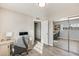 Home office with mirrored closet and built-in desk at 1610 W Maplewood St, Chandler, AZ 85286