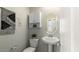 Powder room with stylish vanity and mirror, offering a blend of functionality and design at 1693 E Dogwood Ln, Gilbert, AZ 85295