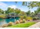 Community gazebo on the lake with walking paths nearby at 1693 E Dogwood Ln, Gilbert, AZ 85295