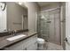 Bathroom with shower and updated vanity at 17680 N 77Th Pl, Scottsdale, AZ 85255