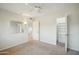 Bedroom with mirrored closet and neutral color palette at 19619 N Signal Butte Cir, Sun City, AZ 85373