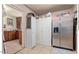 Kitchen with stainless steel refrigerator and white cabinets at 2041 N 23Rd St, Phoenix, AZ 85006