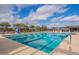 Lap pool with several lanes and shade structures at 23059 E Pummelos Rd, Queen Creek, AZ 85142