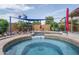 View of backyard pool, spa, and patio at 26133 W Yukon Dr, Buckeye, AZ 85396