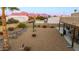 Landscaped backyard with mountain views and fire pit at 270 E 13Th Ave, Apache Junction, AZ 85119