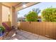 Private patio with seating area and lovely landscaping at 29606 N Tatum Blvd # 161, Cave Creek, AZ 85331