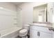 Bathroom with shower, toilet and granite countertop at 32014 N Redding St, Wittmann, AZ 85361