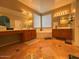 Double vanity bathroom with soaking tub and tile flooring at 3469 E Cabazon Ct, Gilbert, AZ 85297