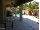 Covered patio with tiled flooring overlooking the pool at 3469 E Cabazon Ct, Gilbert, AZ 85297