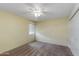 Bedroom with neutral walls, carpet, and a ceiling fan at 4201 E Camelback Rd # 25, Phoenix, AZ 85018