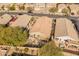 Aerial view showing home's backyard, patio, and surrounding neighborhood at 4233 E Creosote Dr, Cave Creek, AZ 85331