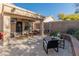 Covered patio with seating area and view of the backyard at 4233 E Creosote Dr, Cave Creek, AZ 85331