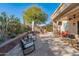 Relaxing backyard patio with seating and desert landscaping at 4233 E Creosote Dr, Cave Creek, AZ 85331