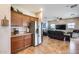 Kitchen area with coffee bar and stainless steel fridge at 4333 W Shaw Butte Dr, Glendale, AZ 85304