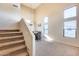 Modern staircase with carpet runner at 4333 W Shaw Butte Dr, Glendale, AZ 85304