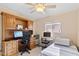 Bedroom with built-in desk and twin-size bed at 5138 N 78Th St, Scottsdale, AZ 85250