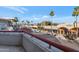 View from a balcony overlooking a quaint town square at 7039 E Main St # A206, Scottsdale, AZ 85251