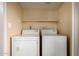 Stackable washer and dryer in a dedicated laundry closet at 8039 N 48Th Ave, Glendale, AZ 85302