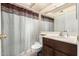 Clean bathroom with shower/tub combo and vanity at 944 S Valencia -- # 3, Mesa, AZ 85202