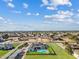 Aerial view of a home with pool, expansive yard, and nice views at 9449 S 156Th Pl, Gilbert, AZ 85234